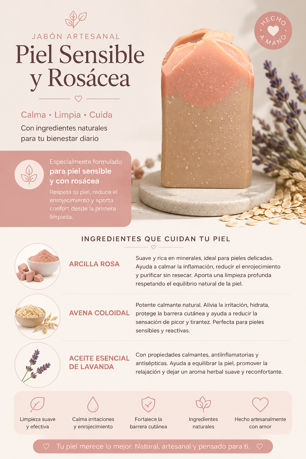 Rose Clay “Facial” 5-5.50 oz aprox.