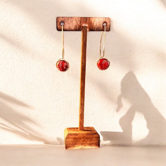 Minimalist Earrings (sea sediment jasper)