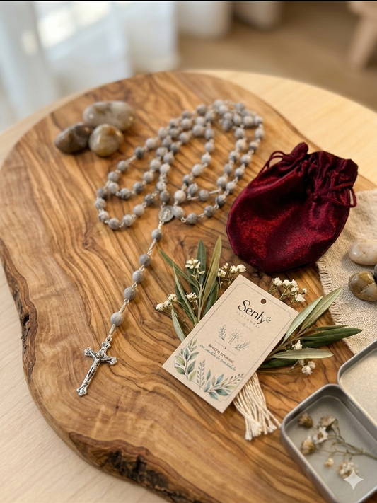 Rosario Artesanal con camándulas de la Virgen de la Milagrosa